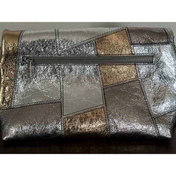 New without tags - Zadig & Voltaire Rocky Vintage Metal Leather Patchwork Bag - Picture 5 of 12